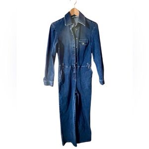 Vintage Denim Romper Womans 6 Newport News Jeanology
